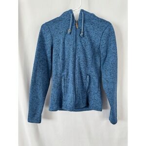 Rustic Ridge Blue Zip-Up Hooded Shacket Jacket Size Small UEC Outdoor Gear